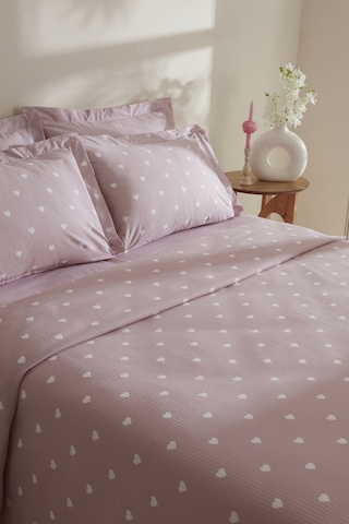 Karaca Home Amour %100 Pamuk Çift Kişilik Pike Takımı Pembe Pembe