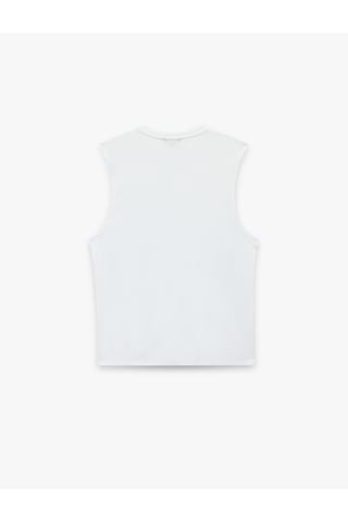Koton Regular Fit Kolsuz Bisiklet Yaka Pamuklu Basic Atlet Beyaz 6sam30002mk Beyaz