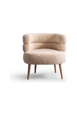 Barel Özel Tasarım Çay Seti, Berjer Ve Puf Ofis Balkon Cafe Bahçe Salon Mobilyası 2 Li Takım Vizon Vizon