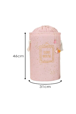 Baby Dolap İçi Düzenleyici Yuvarlak Torbalı Sepet/oyuncak Sepeti/ Pembe