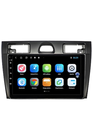 For-x Ford Fiesta-fusion 2006-2008 -9''android Gerçek 2+32 Gb / 4 Çekirdek 1.6ghz / Wıfı 5.0ghz / Bt 5.4-kablosuz Carplay-hd Kameralı-teknik Destekli 9"