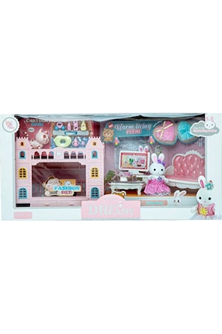 Kız Çocuk Oyuncak Bay Dreamy Oturma Odası Ve Ranzalı Mini Tavşan Oyun Seti Eğiticii