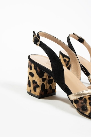 Duxal Shoes Beauty Kadın Topuklu Ayakkabı Leopar