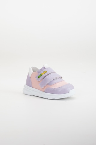 Şirin Bebe Şirinbebe Şiringenç Ortopedik Lila Cırtlı Beyaz Taban Kız Bebek Çocuk Spor Ayakkabı-3179 LILA Lila