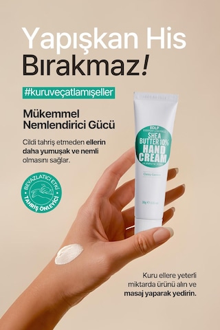 Derma Factory %10 Shea Yağı İçeren Yoğun Nemlendirici El Kremi Derma Factory Shea Butter Hand Cream 30ml