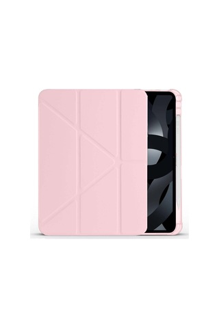 Apple Uyumlu iPad Air 10 9'' 2022 2020 Üçgen Katlanabilir Kalem Şarj Bölmeli Standlı Kılıf Kapaklı