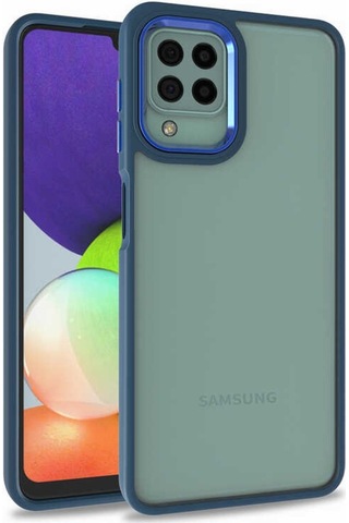 Galaxy A22 4G Kılıf Zore Flora Buton,Kenar Çevresi Renkli Kılıf
