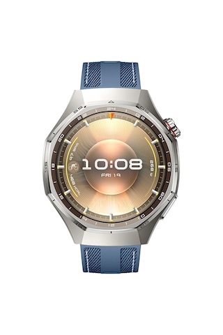Sneezy Huawei Watch Gt6 Pro 46mm İle Uyumlu Metal Tokalı Dikiş Detaylı Şık Dokuma Silikon Kordon