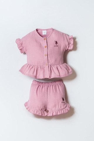 U.S. Polo Assn. U.s. Polo Assn Kız Bebek 2'li Takım Lila-2520