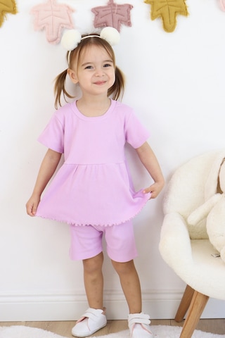 MiaBaby Fırfırlı Şortlu Takım Lila