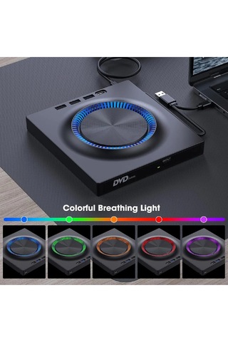 Harici Dvd-rw Cd/dvd Sürücü Sd Kart Girişli, Slim Taşınabilir