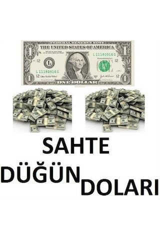 10 Deste 100 Adetlik 1 Dolar Geçersiz Sahte Düğün Para Nişan