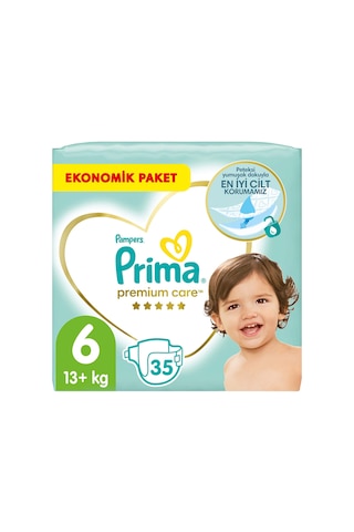 Prima Premium Care Bebek Bezi 6 Beden 13+ KG Ekonomik Paket 35 Adet