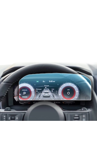 Nissan Qashqai Uyumlu 12.3 İnç Multimedya Ve 12.3 Dijital Gösterge 2'li Set Ekran Koruyucu Nano 9H Nano Ekran Koruyucu
