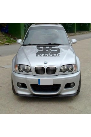BMW 3 Series E46 M3 Cupra R Uyumlu Ön Lip Mat Siyah Ön Tampon Lip (Sts Oto Aksesuar) (01)