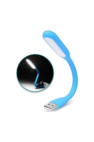 Mavi Usb Led Lamba Katlanabilir Pc Laptop Klavye Aydınlatma Powerbank/bilgisayar/laptop Gibi Usb Bağlantısı Olan Cihazlarda Kullanabilirsiniz