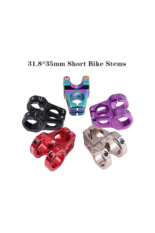 Hombey Ztto Mtb Kolu Başı Cnc Alüminyum Ağırlığı Azaltan 31.8mm 35mm 0 Derece Titan Renkli Bisiklet Direksiyon Kontrol Stemi Çok Renkli