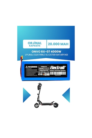 Onvo Rx-07 4000w 60v 20ah Elektrikli Scooter Bataryası Mavi