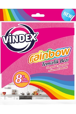 Vindex Rainbow Temizlik Bezi 8'li