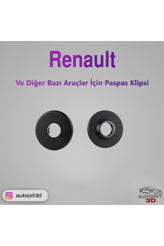 Renault Ve Bazı Araçlarla Uyumlu Paspas Klipsi 2 Adet