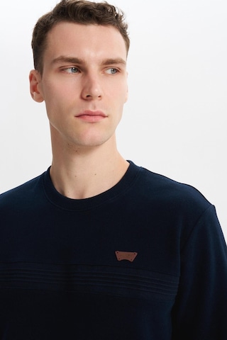 AR-MA Arma Erkek Regular Fit Selanik Sweatshirt Kazak Karbon Fırçalı, Bisiklet Yaka, Pamuk Polyester, Süs Etiketli K30124697802 Lacivert