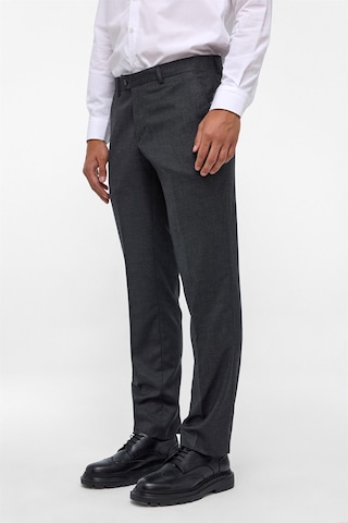 Süvari Siyah Regular Armürlü Pantolon-38627 Siyah