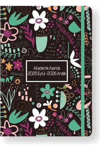 Lizy 2025 Eylül - 2026 Aralık Ciltli Akademik Ajanda Tasarım-5 Yeşil