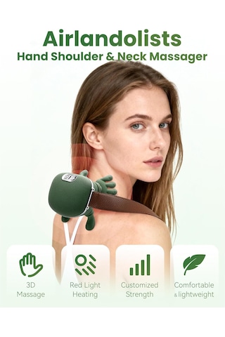 Siasoo Orijinal Biyonik 4d Shiatsu Taşınabilir Kablosuz Isıtmalı Boyun Ve Sırt Masajı Orta İnce Boyun Masajı Yoğunluğu