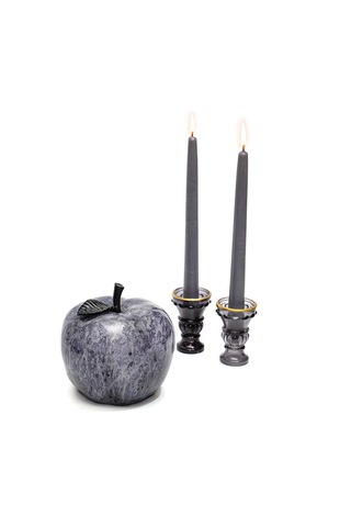 Dekoratif Black Apple Heykel 16 Cm