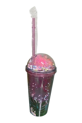 450 Ml Ledli Pipetli Bardak 7979 Çok renkli