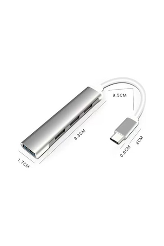 Type-C To Usb Hub 4 Port Çoklayıcı Apple Uyumlu MacBook Ile Çoğaltıcı