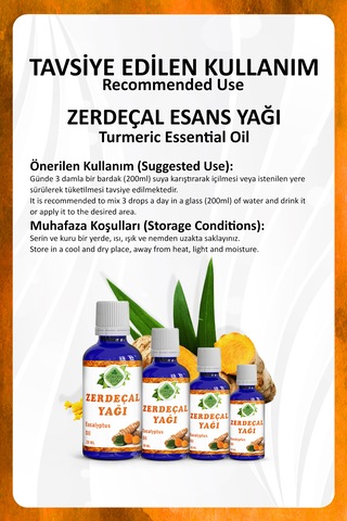 Zerdeçal Yağı Turmeric Essential Oil 20 Ml.