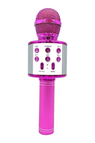 Springsun Pembe Kablosuz Bluetooth Mikrofon Hoparlörü - Led Işıklı, 1200mah Pil, Aux/sd/usb Desteğiyle Kısa Ve Kolay Kullanım