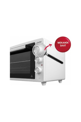 Simfer 3423 Beyaz 34 L Statik 4 Progamlı Mini / Midi Fırın