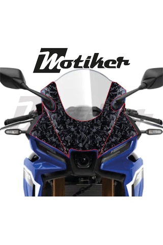 Yamaha Yzf R25 2025-2026 Model Ön Kafa Forget Karbon Tasarımı Sticker Etiket Modeli