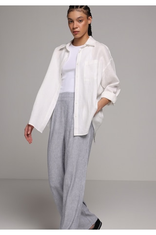 Colin's Colins Boyfriend Fit Shirt Neck Düz Kadın Beyaz Uzun Kol Gömlek Cl1078739 Q1.v2 Wht