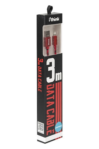 Ithink K30A 3 M Lightning Kablo Kırmızı