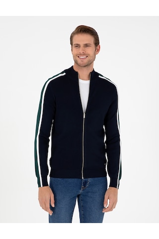 Pierre Cardin Erkek Lacivert Hırka Triko 50296447-vr033 Lacivert