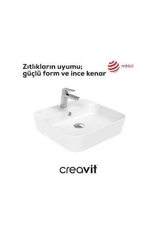 Creavit Loop Çanak Lavabo 45 Cm Beyaz Lp046-00cb00e-0000