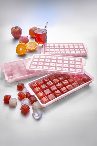 Ny Home 32'li Kare Model Buz Kalıbı Pembe Pembe