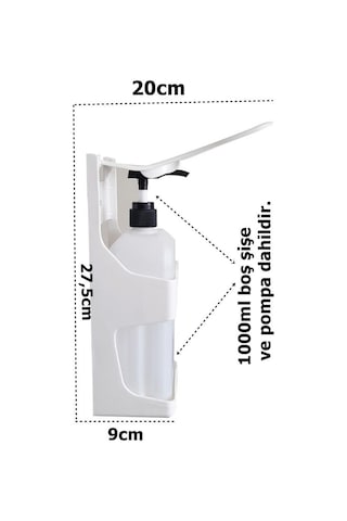 Dezenfektan Dispenseri Kol İle Kullanım 1000ml Kapasite Şişe Dahi