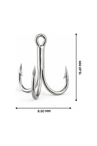 Üçlü İğne - Nikel Üçlü Kanca - Fishack 3210 - 10 Adet - No 10