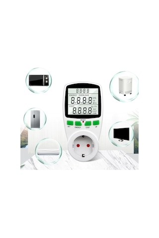 Dijital Wattmetre Enerji Sarfiyat Ölçer Tüketim Ölçer 220V Priz