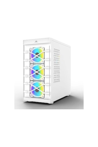 Power Boost PB-GR222BW RGB 7 Fanlı ATX Mid-Tower Oyuncu Kasası Beyaz
