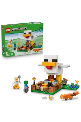 LEGO® Minecraft® Tavuk Çiftliği 21585 - 7 Yaş ve Üzeri Çocuklar için Minifigür İçeren Yaratıcı Oyuncak Yapım Seti (233 Parça)