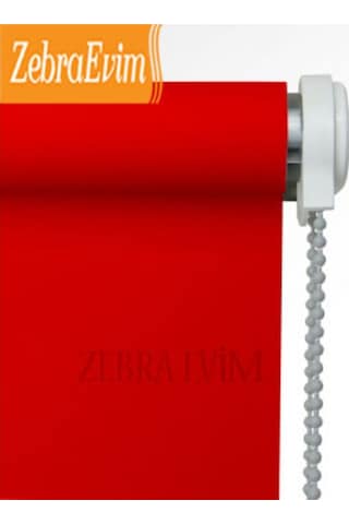 Etek Dilim Hediyeli Kırmızı Stor Perde