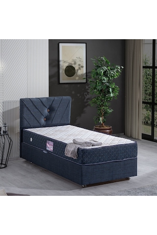 Setaymobilya Baza,Lux Class Yandan Açılır Tek Kişilik Baza+Başlık+Deluxe Yatak