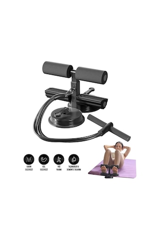 Sn-29962 Vantuzlu Mekik Çekme Spor Aleti Karın Egzersizi Evde Spor Egzersiz Çift Vantuzlu 3 Kademe