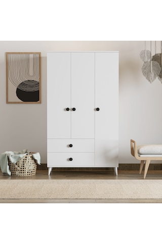 Opal 3 Kapaklı 2 Çekmeceli Gardırop