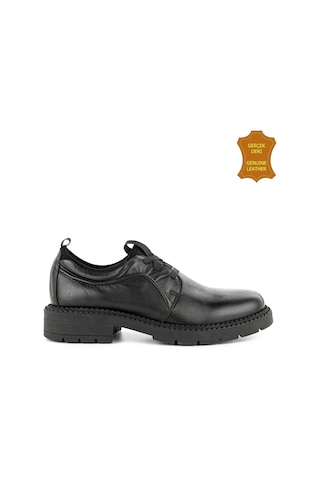 Hush Puppies Kabo 725810 Gerçek Deri, Anatomik, Erkek Ayakkabı Siyah Siyah
